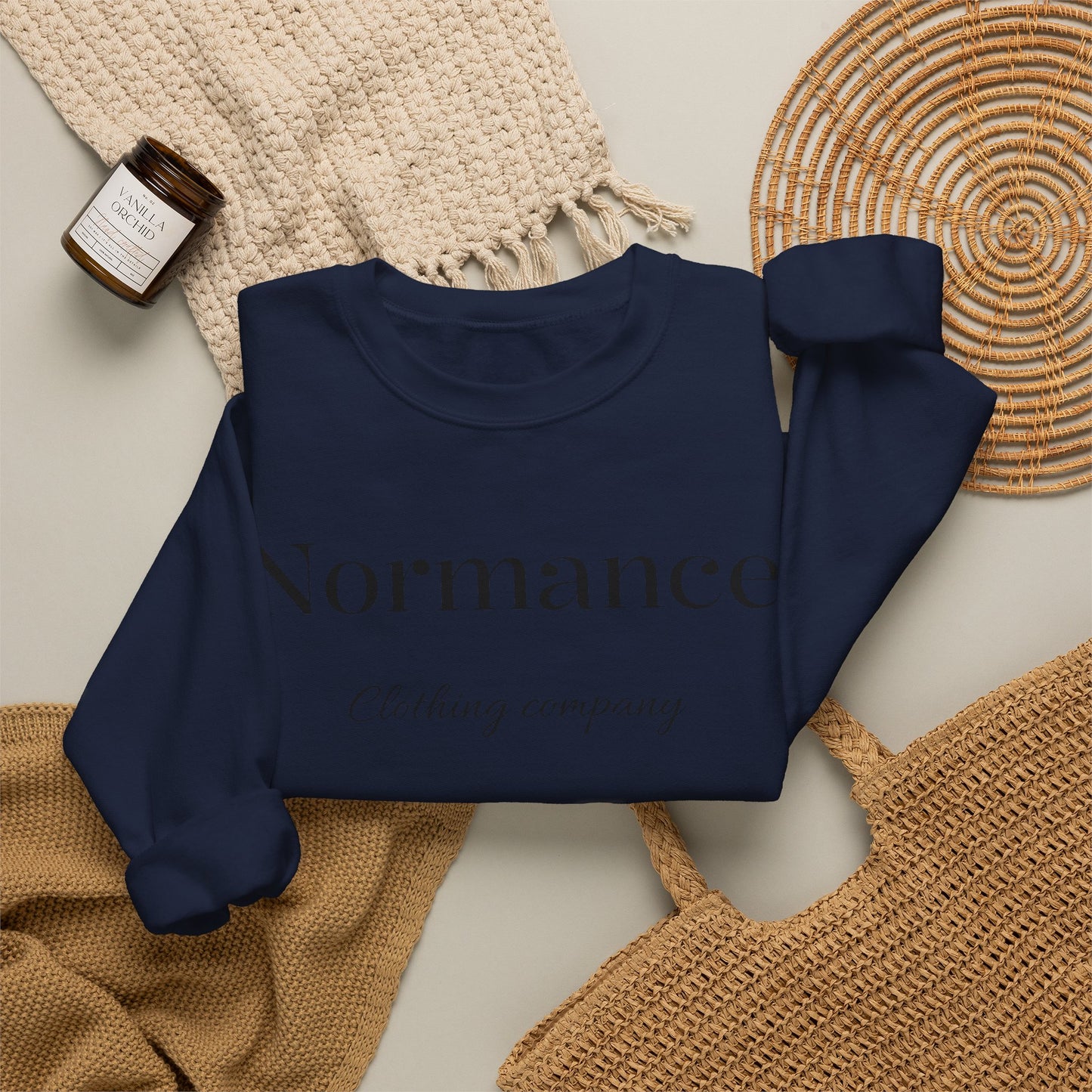 Normance Clothing Company Crewneck Sweatshirt — Minimalist White Pullover