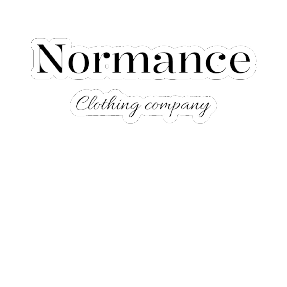 Normance Clothing Company Kiss-Cut Sticker — Elegant Script Logo Sticker