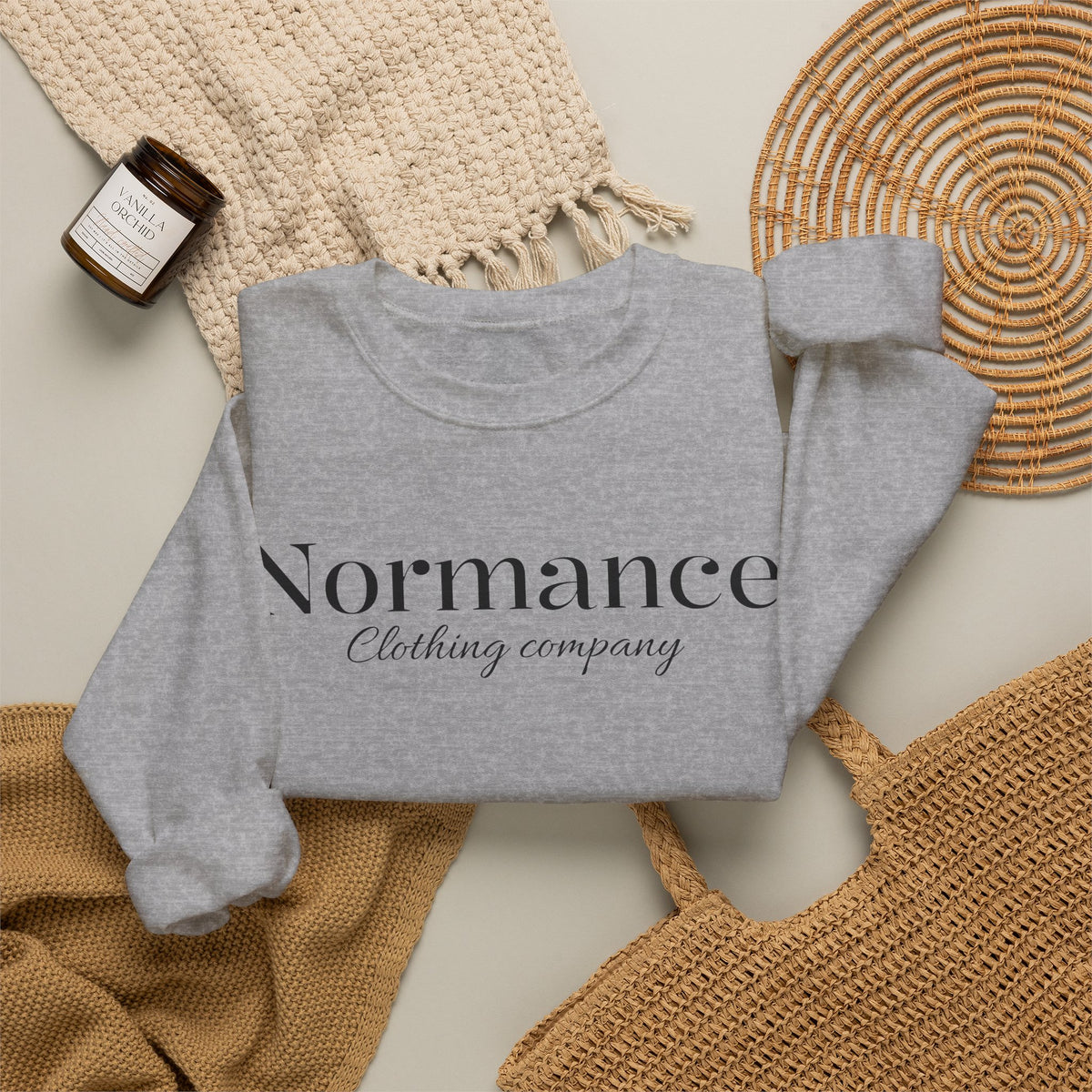 Normance Clothing Company Crewneck Sweatshirt — Minimalist White Pullover