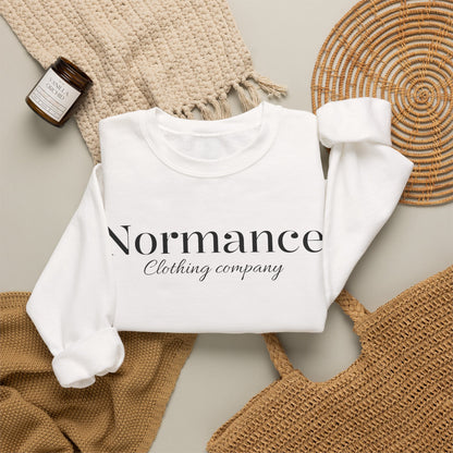 Normance Clothing Company Crewneck Sweatshirt — Minimalist White Pullover