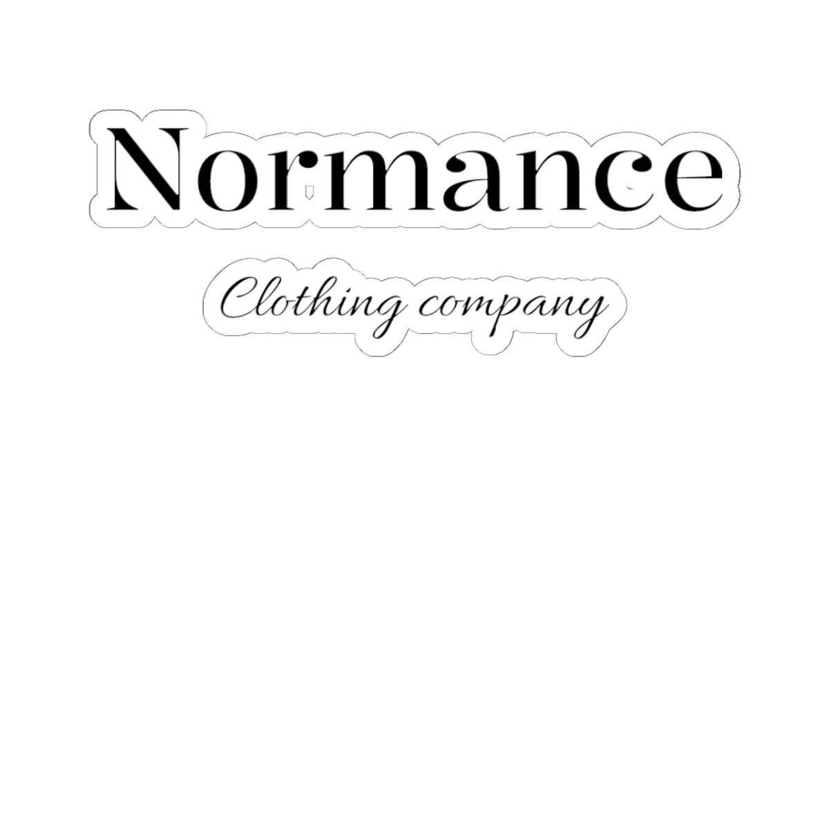 Normance Clothing Company Kiss-Cut Sticker — Elegant Script Logo Sticker