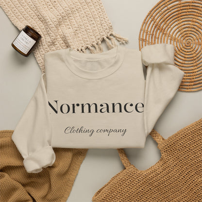 Normance Clothing Company Crewneck Sweatshirt — Minimalist White Pullover