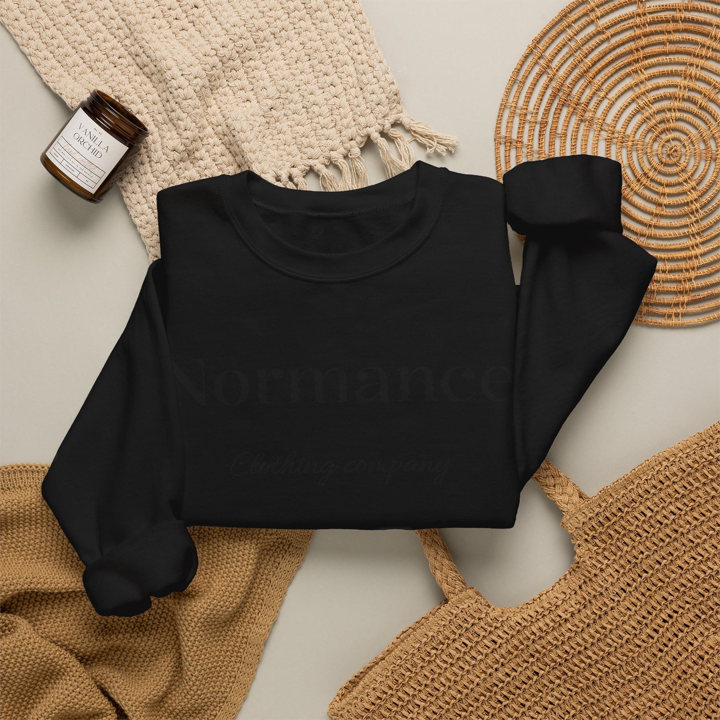 Normance Clothing Company Crewneck Sweatshirt — Minimalist White Pullover