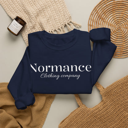 Normance Clothing Company Crewneck Sweatshirt — Minimalist White Pullover